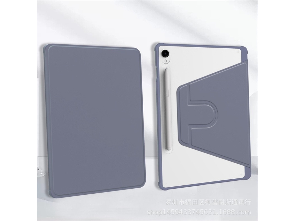 Capa Giratória De Acrílico Para Samsung Galaxy Tab S10fe De 13,1 Com Cobertura Total E Suporte Frontal Ultrafino Lavanda Sfushos