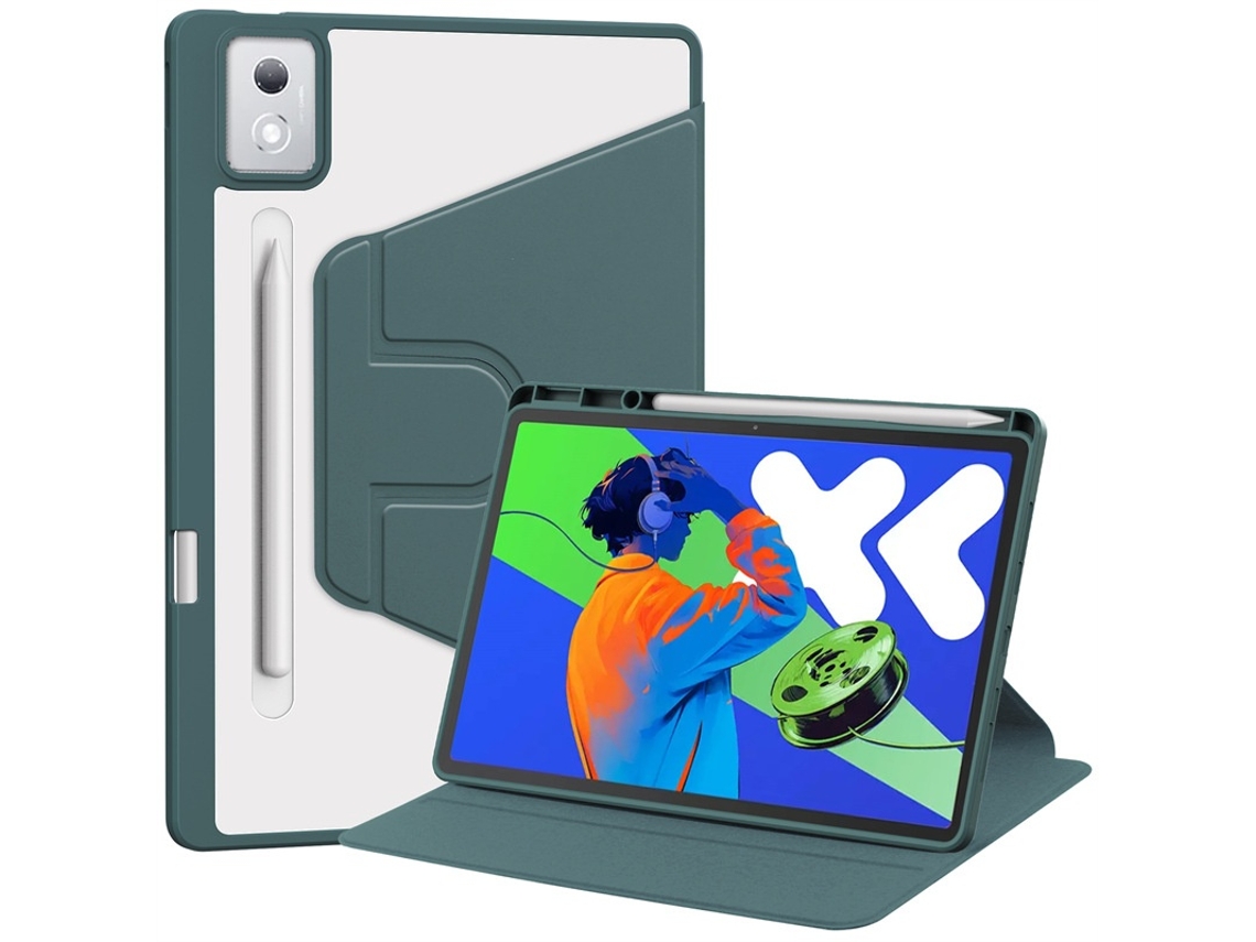Capa Protetora Para Lenovo Xiaoxin Pad Pro 2025 12,7 Polegadas Com Compartimento Para Caneta Verde Elysve