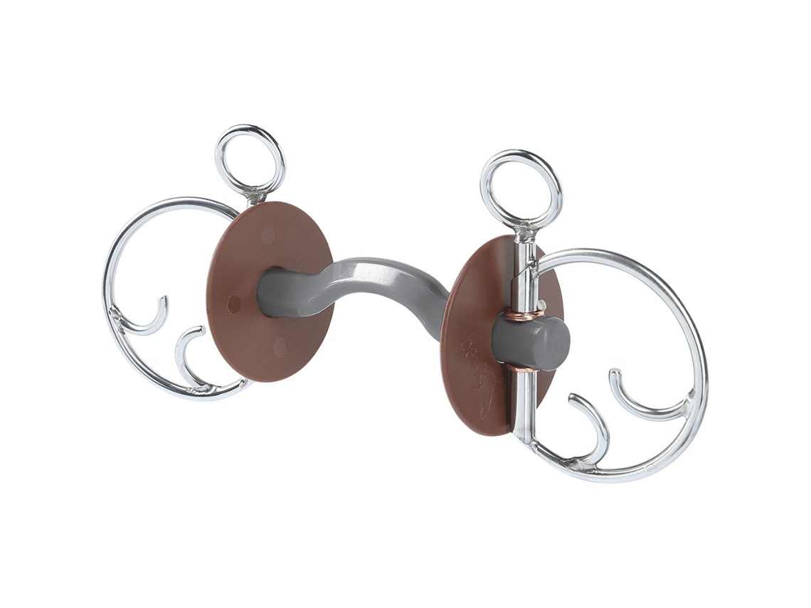 Bit Suave Kimblewick Konnex Snaffle Dourado 140 Mmberis