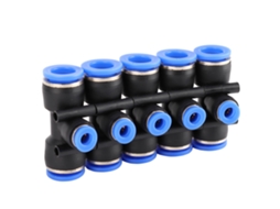 Laxiscreed 50 Peças De Conectores Pneumáticos Rápidos 3 Vias Em Plástico Para Tubos De Ar Pu