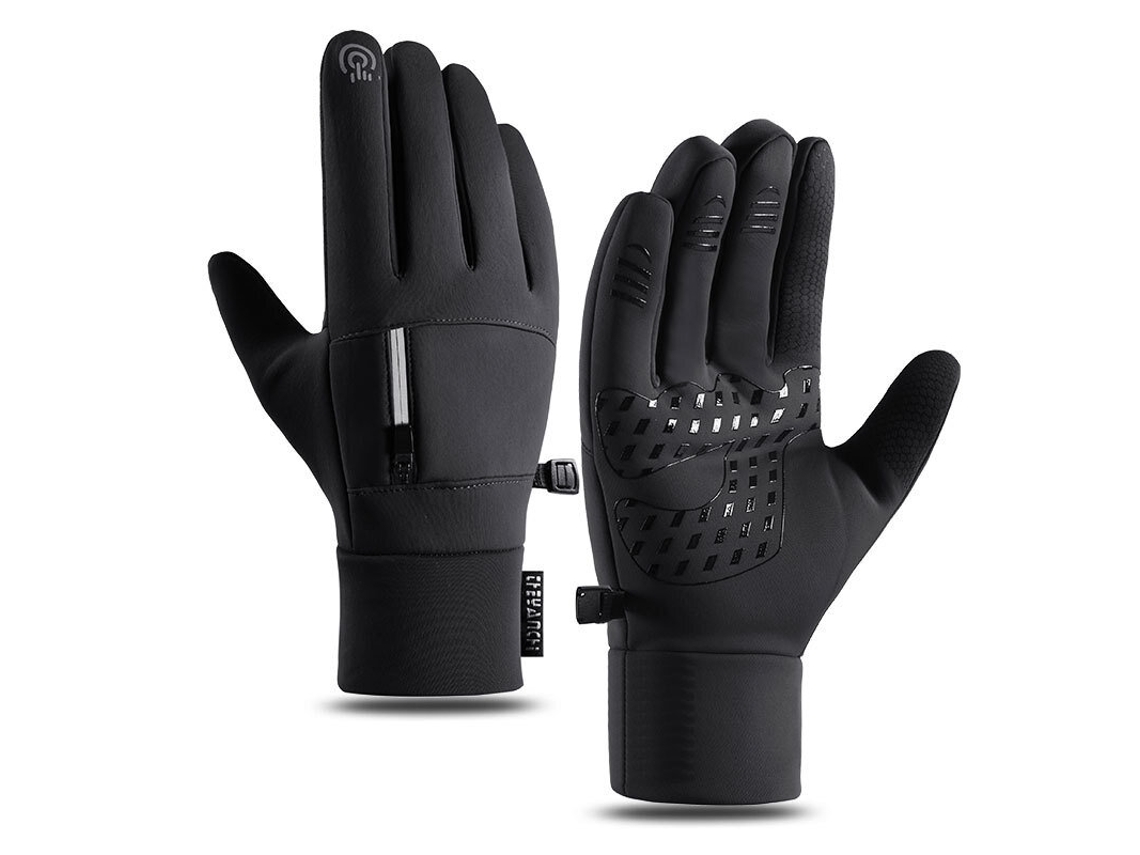 Cinza Tamanho M Luvas Inverno Tela Sensível Toque À Prova Vento Impermeáveis Esportes Ar Livre Ciclismo Corrida Esqui