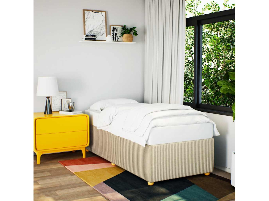 Estrutura De Cama Sem Colchão 80x200 Cm Creme