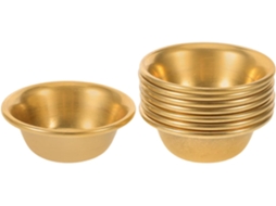 Conjunto 8 Tigelas Cobre Oferendas Budistas Resistentes Oxidação Duráveis Ideais Altares Doméstico À Uso GOKOCO