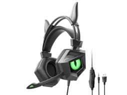 Fone de Ouvido Gamer com Fio, Microfone de Alta Definição Integrado e Suporte para Som Estéreo 3d. MDUG