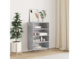 Aparador Alto 57x35x90 Cm Derivados de Madera Gris Cemento