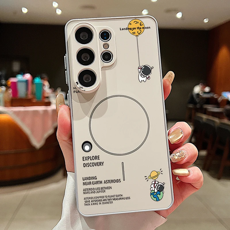 Capa Magnética Para Celular Galaxy A37 Mini Astronauta (cinza)