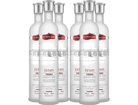 Vodka Sobieski Estate Caixa 6 unidades
