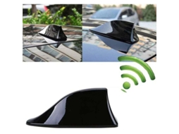 Antena Universal Tipo Barbatana De Tubarão Para Carro Antena De Rádio Fm Com Base Adesiva À Prova Dágua Aquaforge (preta)