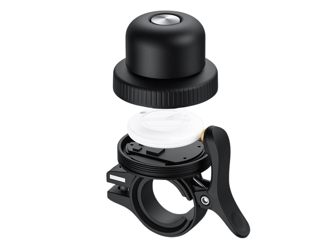 Campainha de Bicicleta AQUAFORGE preta, segurança para Mtb, estrada, scooter e uso infantil ou adulto