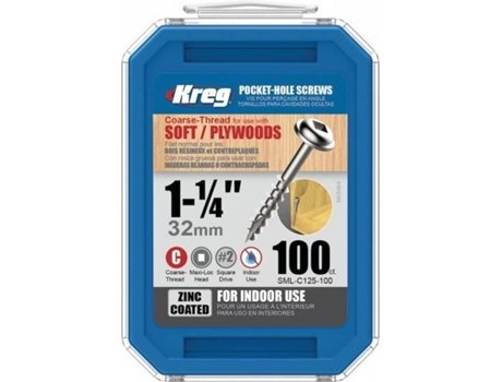 Parafuso Zinco (Maxi-Loc™) KREG 32mm - 100pcs