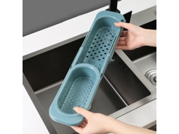 Suporte Extensível Para Pia, Em Plástico, Cor Cinza. -aquaforge