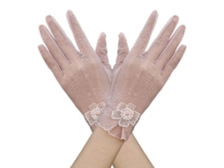 Luvas de renda floral para casamento, ópera, festa, primavera/verão, tamanho adulto, elásticas, com proteção solar e compatíveis com telas sensíveis ao toque (modelo 2026).