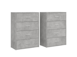 Sideboard, Sideboards Vidaxl Cinzeto Madeira Processada (n/a)