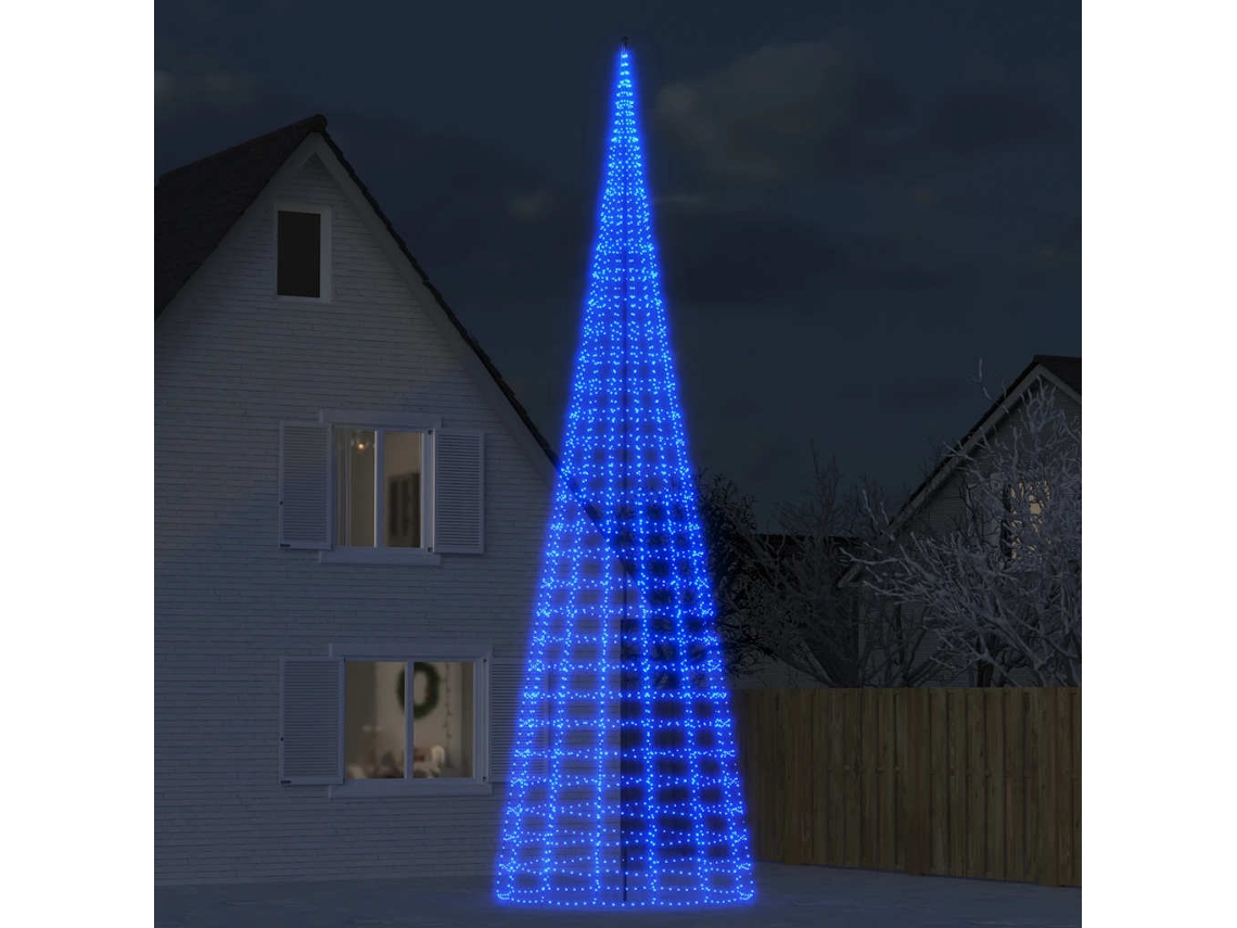 Vidaxl Árvore De Natal Led 3000 Leds Azul 800 Cm