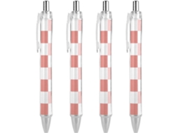 Conjunto De 4 Canetas Esferográficas 0,5 Mm Com Ponta Fina, Secagem
