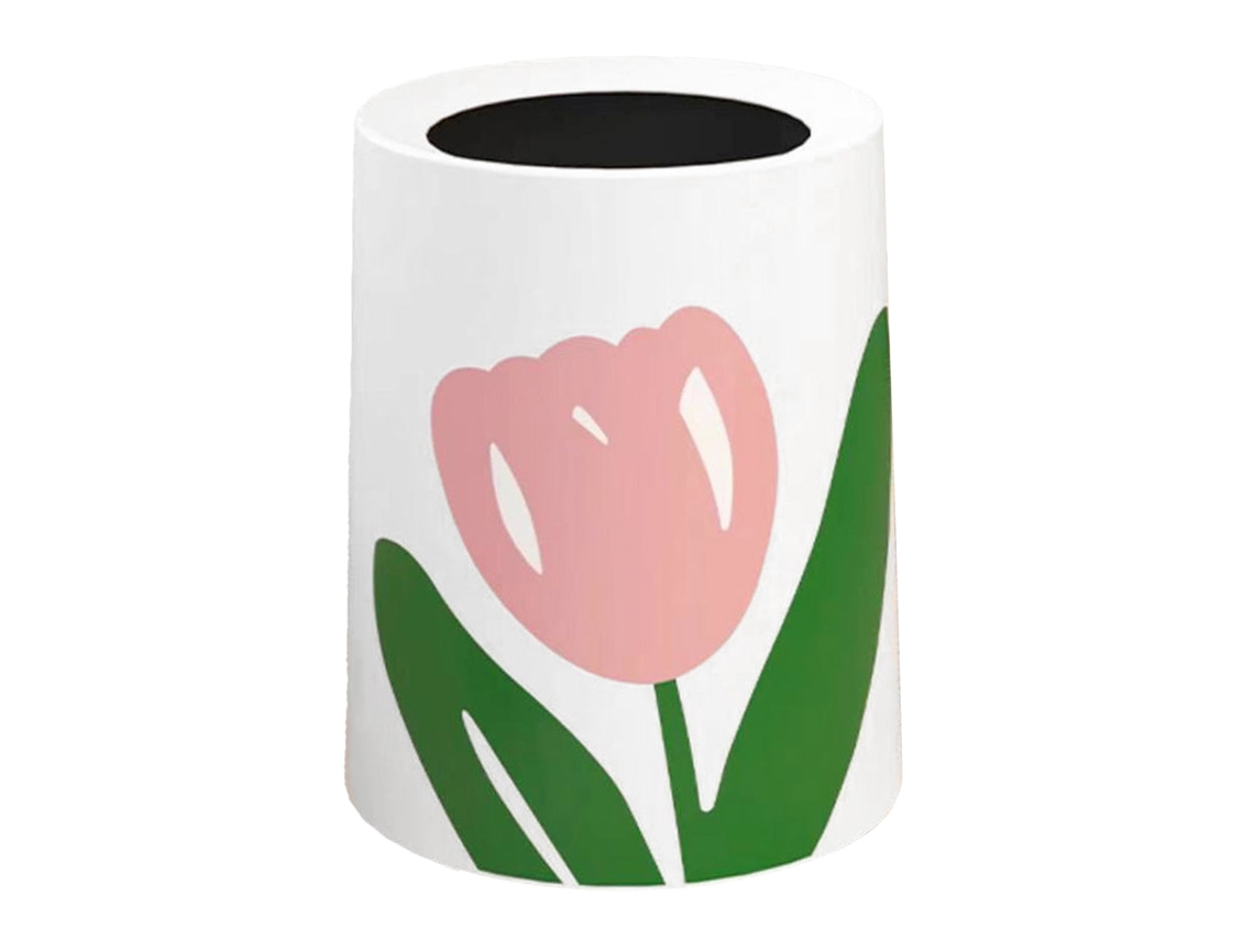 Cesto De Lixo Floral Boca Grande Estilo Moderno
