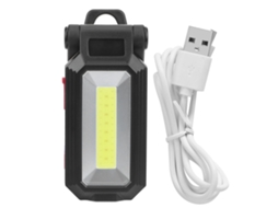 Lâmpada de Trabalho Led Cob Mini Plegável com Imã Gancho USB Recarregável W560 S/MARCA