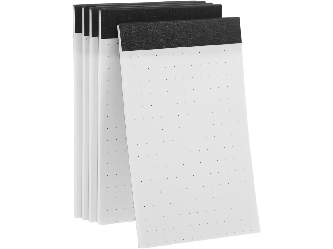 Conjunto de bloco de notas pontilhado de 5 peças de mini blocos adesivos para notas papelaria portátil escritório casa e