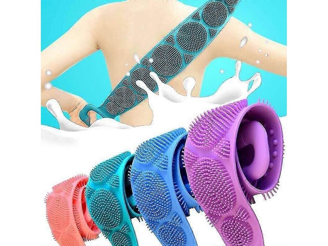 Escova De Silicone Para Limpeza Corporal E Das Costas Com Função De Massagem. Nostalgia88