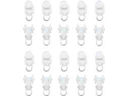 Rebe rodillos de Riel de Cortina, Portadores Plegables para Cortinas Corrugadas, 20pcs Blancos 29mm