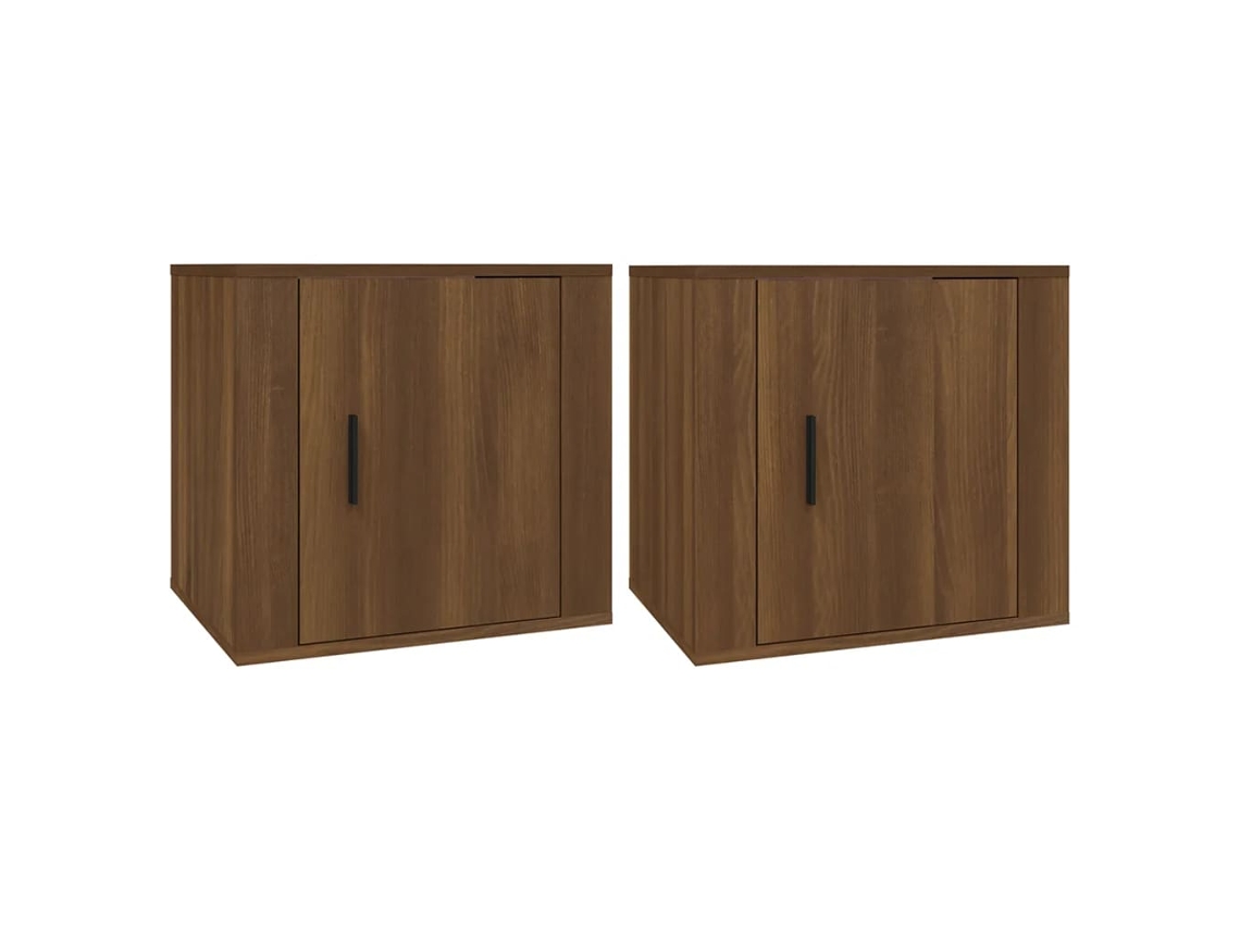 Conjunto de Mesas Cabeceiras 50x39x47 cm Cor Carvalho Castanho MAISON EXCLUSIVE