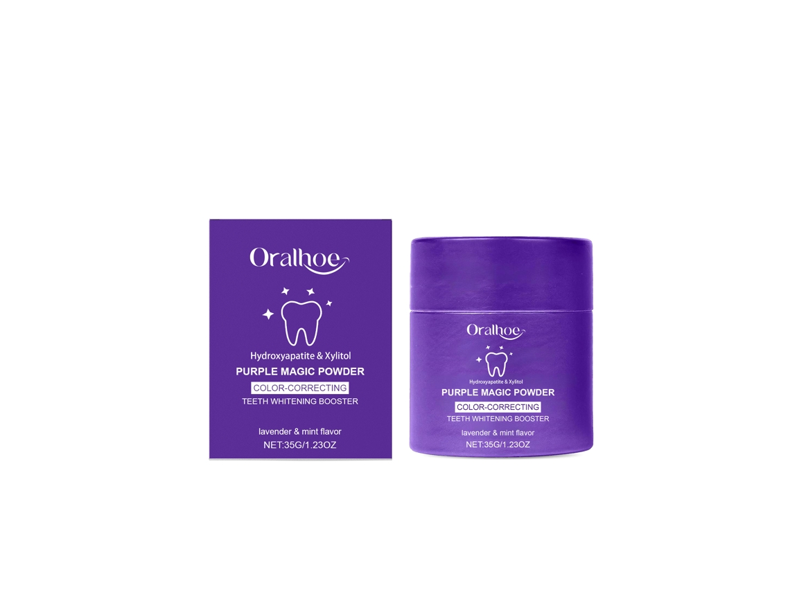 Pó Clareador Roxo Eficaz para Dentes
