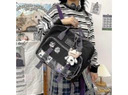 Mochila Feminina, Mochila Para Estudante Universitária, Mochila Com Crachá Para Meninas, Mochilas Multifuncionais