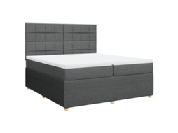 Box Spring Bed, Box Spring Beds Vidaxl Cinzeto Tecido (200 X 200 Cm)