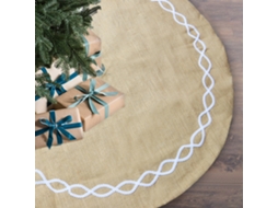 Decoração De Natal Em Juta Para Saia De Árvore De Natal, 122 Cm, Para A Base Da Árvore.-aquaforge