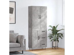 Armario alto 69,5x34x180 cm Derivados de madera Gris Cemento