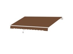 Toldo de Parede Articulado Alumínio Coffee resistente com manivela, cobertura poliéster, 295x245cm S/MARCA