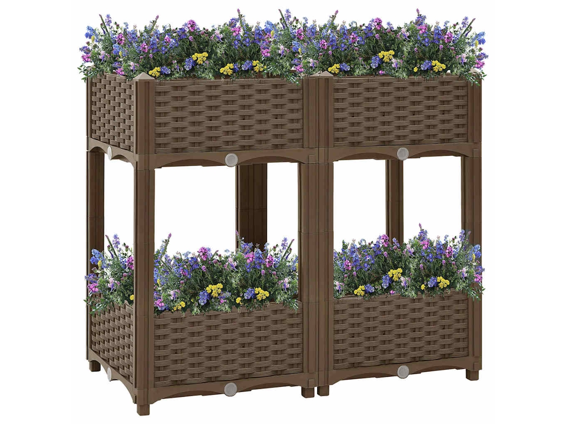 Vidaxl Canteiro Elevado 80x40x71 Cm Polipropileno