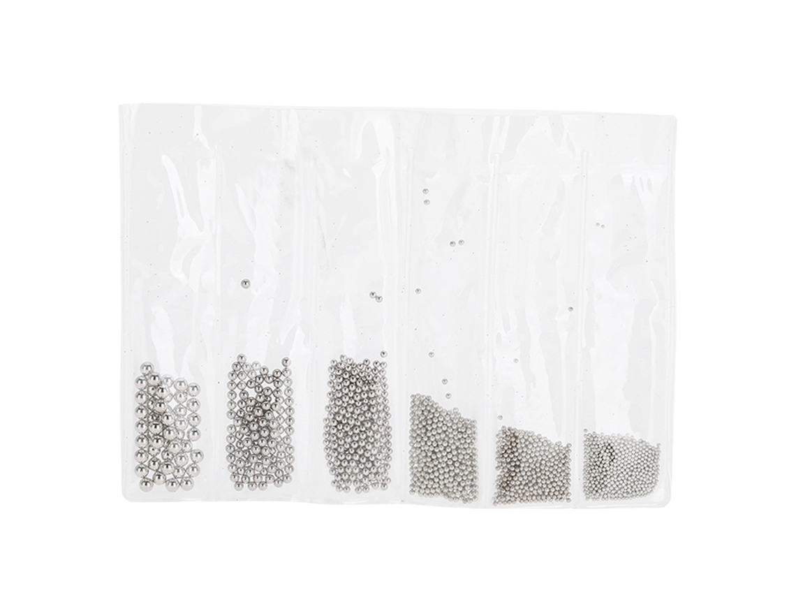 Acessórios De Manicure Bola De Aço 4 Cores 0.5mm-3.0mm Decoração De Unhas Prata Cinza