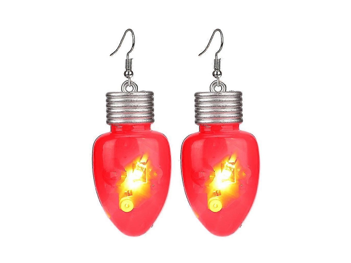 Brincos De Natal Com Lâmpada Led, Luminosos Para Festas E Eventos
