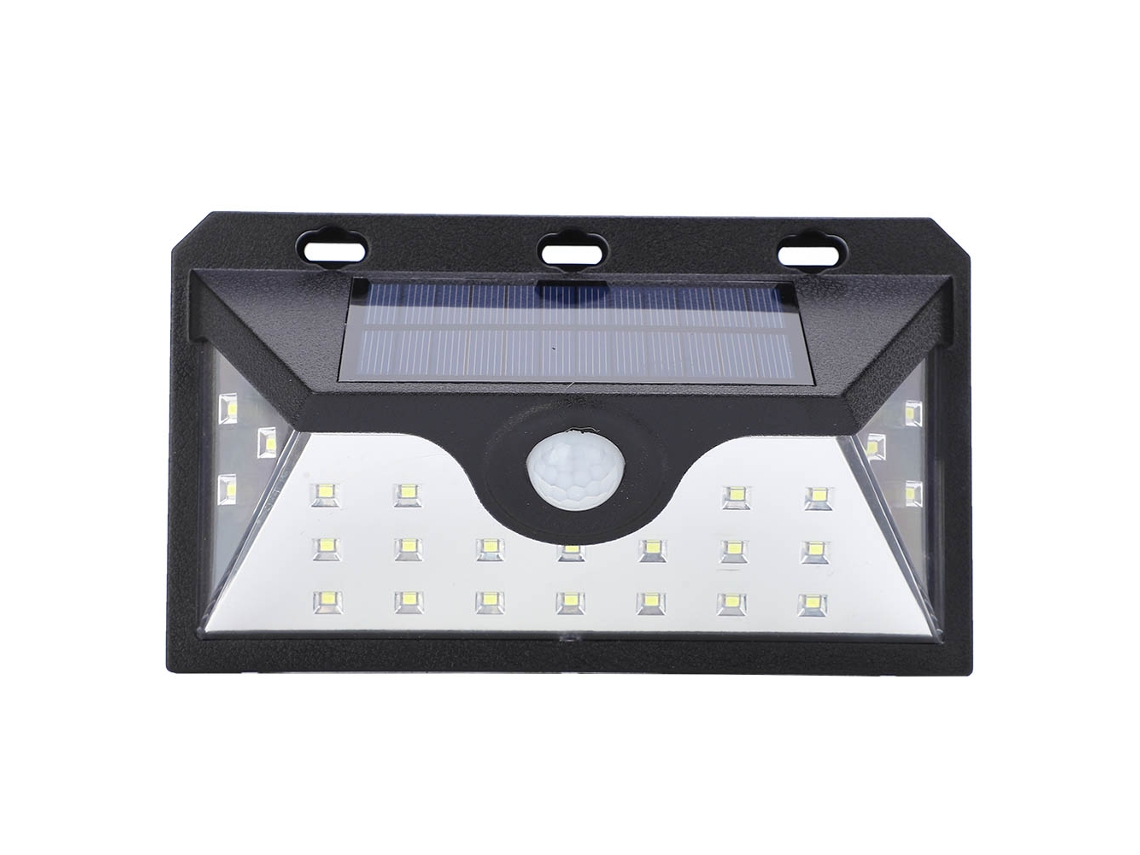 Lâmpada De Parede Solar Sensor 24led Para Jardim