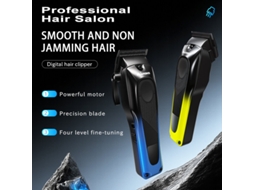 Azul Marske Ms-5082 Máquina Cortar Cabelo Profissional 5w 7500rpm 2500mah Usb Visor Digital Led Aço Inoxidável Kit Salão Beleza