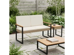 Vidaxl Banco De Exterior 2 -seater 107 X 61 X 80 Cm Vime Pe Retangular