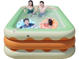 Piscina Inflável Dobrável Pvc para Pátio Crianças CHABERLU