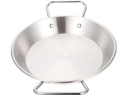 Bandeja de servir em aço inox 20 cm, Tigela e Prato para petiscos