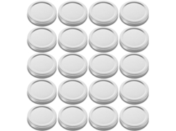 30 Tampas De Frasco Pedreiro Folha Flandres 70 Mm Reutilizáveis Vedação Boca Larga Para Preservação Alimentos Em Casa