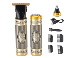 2026 kit de Cortador de Cabelo Elétrico 3 em 1 Recarregável Sem Fio com 4 Pentes Guias para Barba e Cabelo Nasal