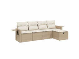 Garden Sofa Set, Garden Sofa Sets Vidaxl Bege Rattan / Vime (n/a)