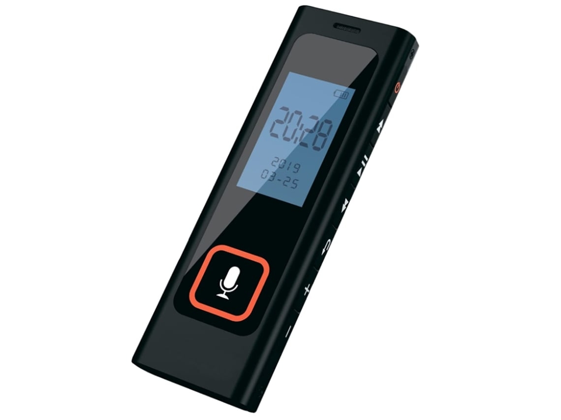 Gravador Ativado Por Voz Digital com Proteção Por Senha Gravação Hq de 60 Pés 1000H Usb 16G Preto