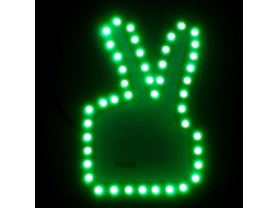 Luz De Mão Para Carro Com Sinal De Advertência Led Interativo, Material De Pvc Sólido, Prevenção