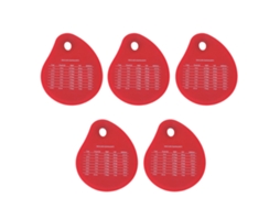 Conjunto de 5 espátulas de silicone antiaderentes integradas para bolos e doces, ecológicas.