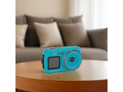 Câmera Digital 72mp Com Tela Dupla 2.4'' E 1.54'', Zoom Digital 16x, Vlog E Viagem, Azul
