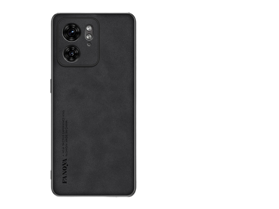 Capa De Celular De Luxo Em Pele De Cordeiropreto Grafite, Moto G85