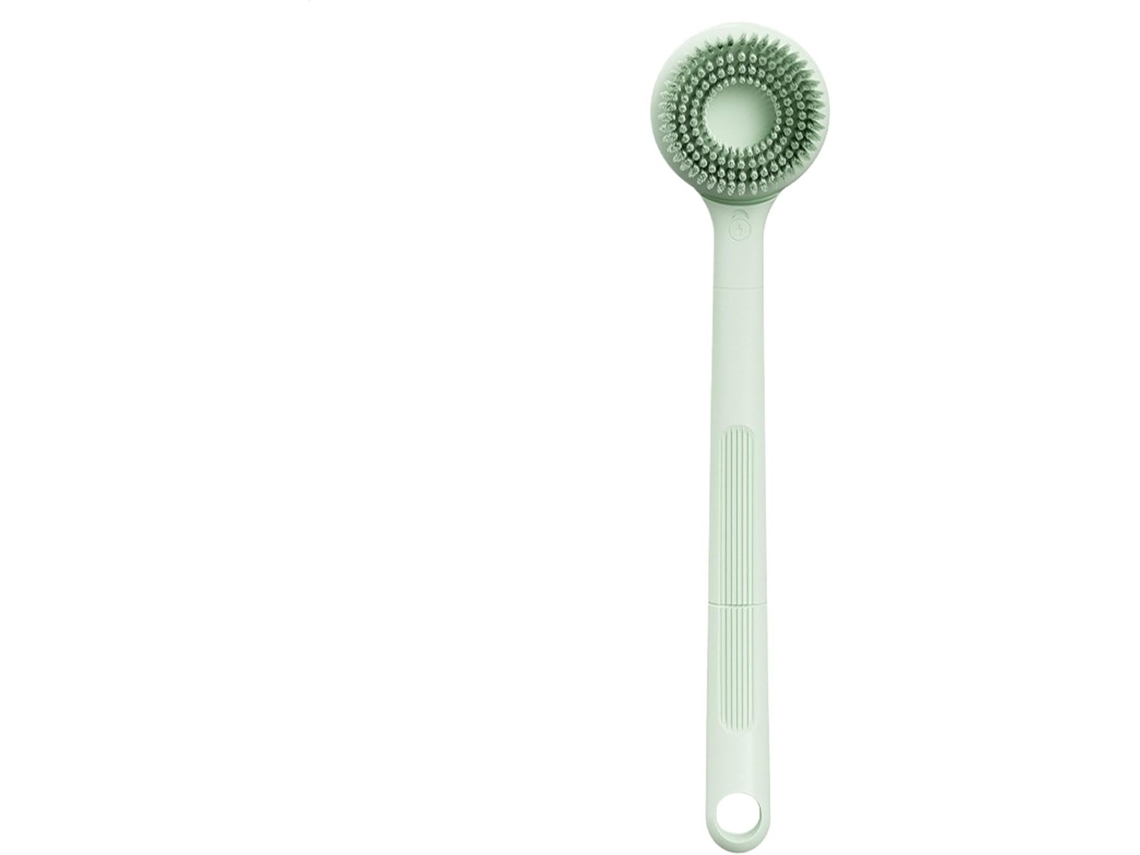 Lurelia Escova De Silicone Para Banho De Cuidado Corporal, Silicone Macio, Cabo Longo E Pega Ergonómica, Uso Diário Suave