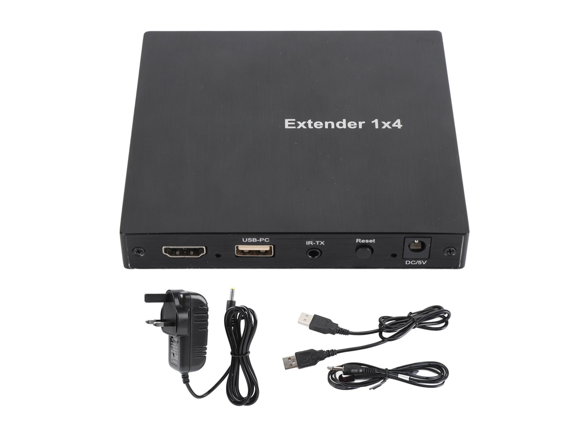 Aetheria extensor Divisor Kvm 1x4 200m 1080p Interface Multimídia Hd Plug Uk