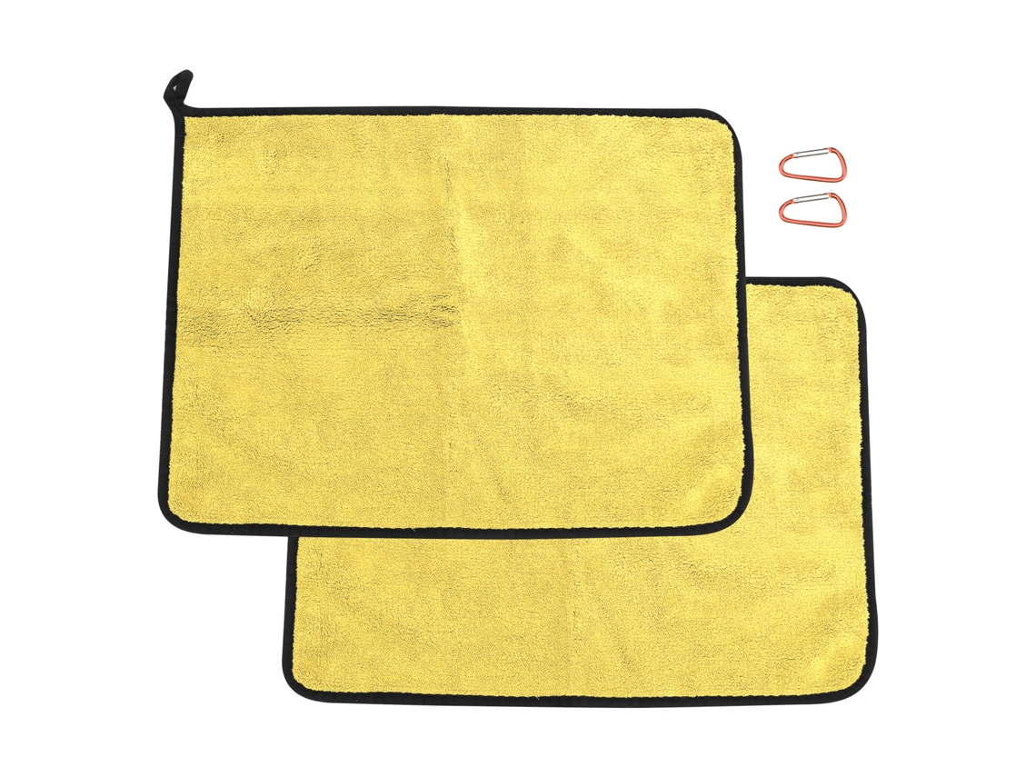 Toalha de Pesca Algodão Absorvente Amarelo Cinza